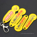 Custom Stainless Iron Germany Supermarket Trolley Coin Keychain With Printing Logo